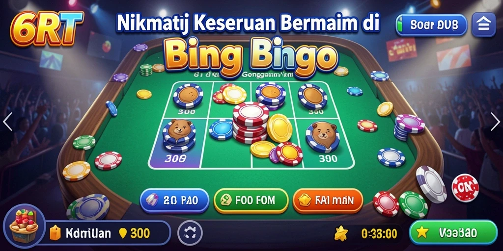 Tampilan gameplay seru dalam aplikasi Bingo 6RT.