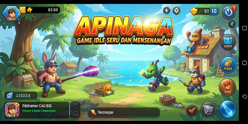 Tampilan gameplay APINAGA yang mengasyikkan dan menyenangkan.