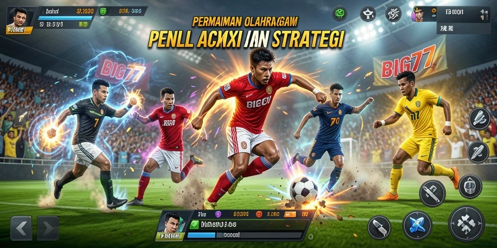 Tangkapan layar utama <strong>BIG77</strong> menampilkan aksi olahraga yang mendebarkan.