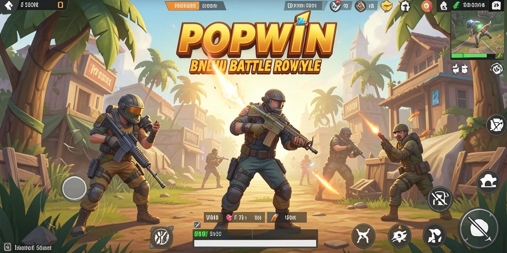 Gameplay mendebarkan di medan perang POPWIN dengan pertempuran intens.