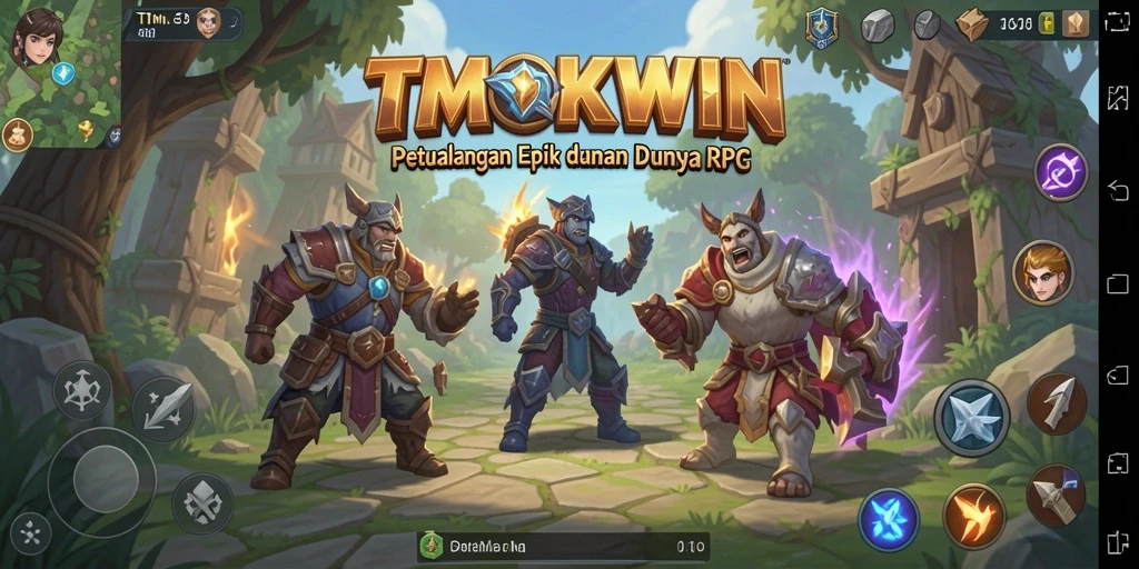 Tangkapan layar gameplay TMOKWIN yang menampilkan aksi pertarungan yang intens.