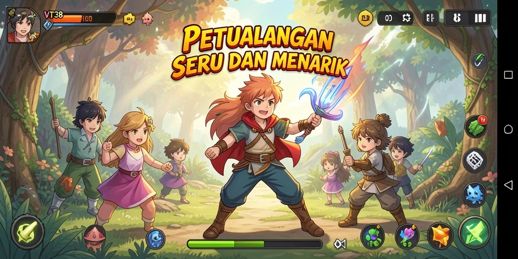 Tampilan gameplay VT38 yang menarik dan penuh aksi Anime.